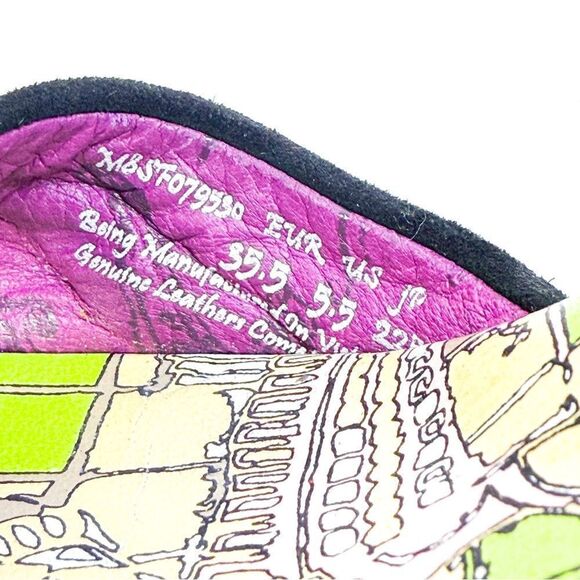 Macanna Italy Pink & Black Leather Heels - Size 5.5 - Vintage Chic! - Picture 8 of 9